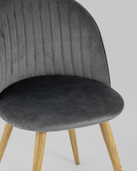 Стул Лион Страйпс велюр серый