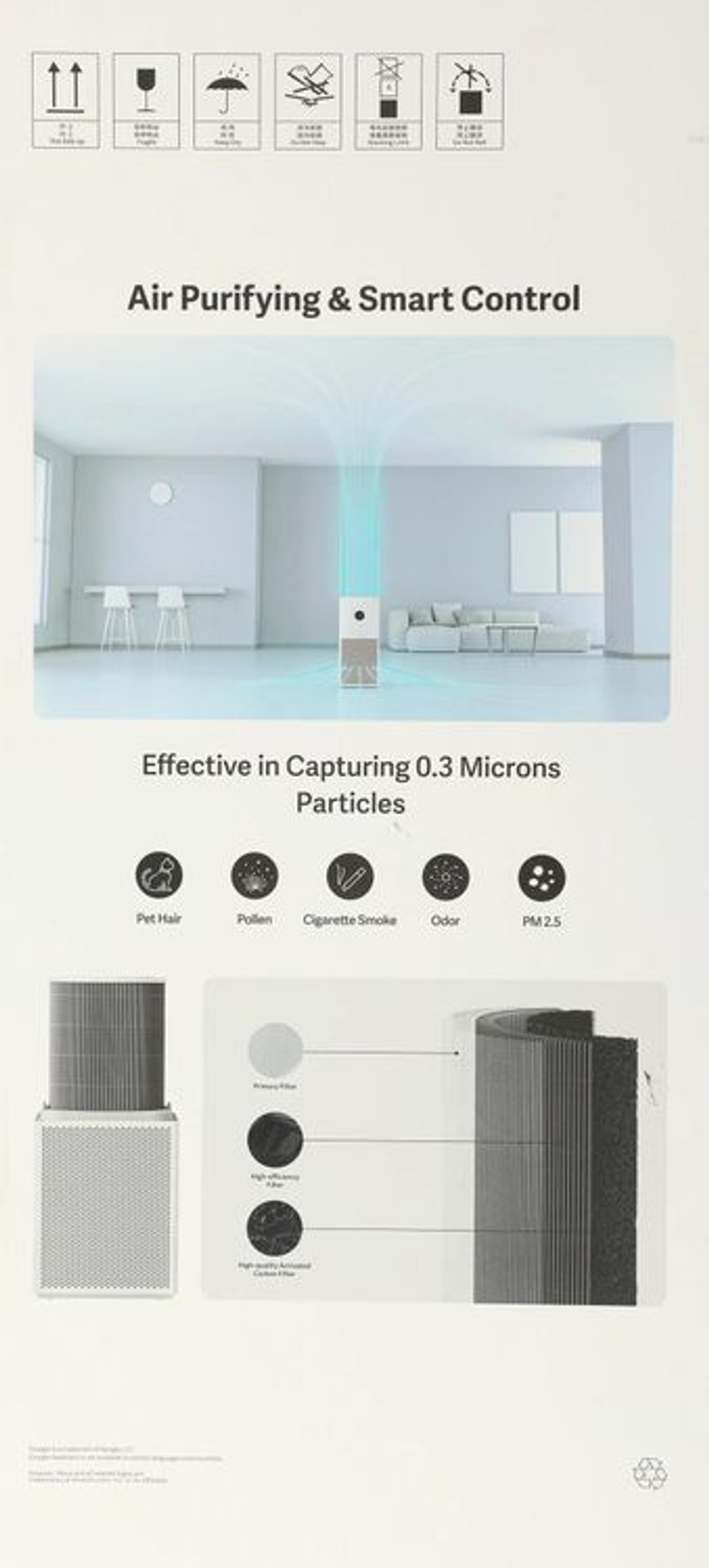 Воздухоочиститель Xiaomi Smart Air Purifier 4 Lite EU,  до 43м2,  белый