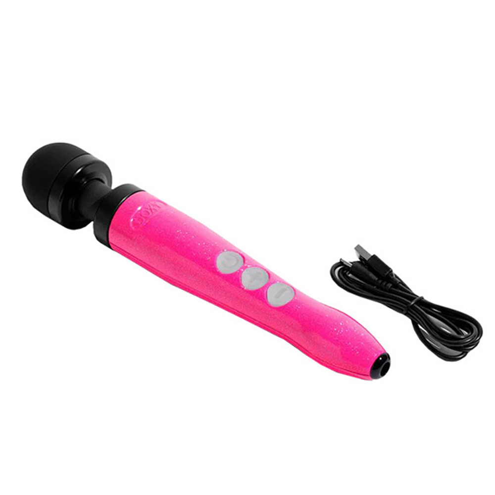 Розовый беспроводной вибратор-вонд 28см Doxy Die Cast 3R Massage Wand Hot Pink