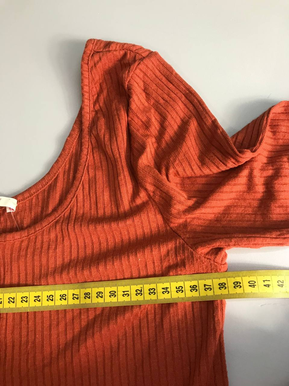 Футболка Camaieu в рубчик, визуально 44/46 размер