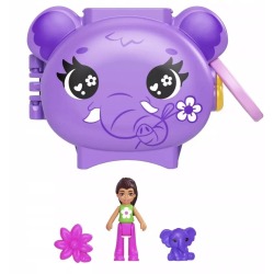 Polly Pocket - Компактный слоник в наборе с куклой + аксессуары JCB19