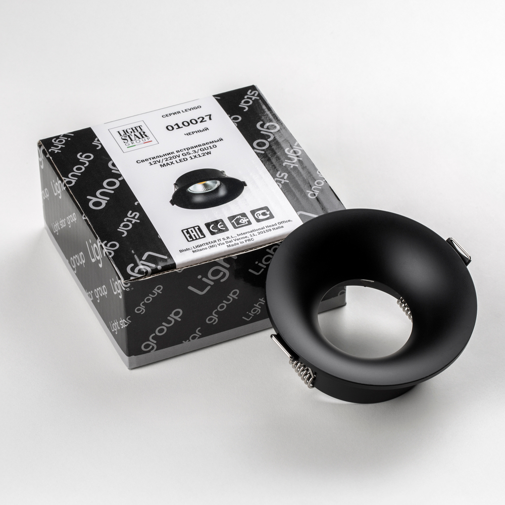 010027 Светильник LEVIGO MR16/HP16 ЧЕРНЫЙ МАТОВЫЙ