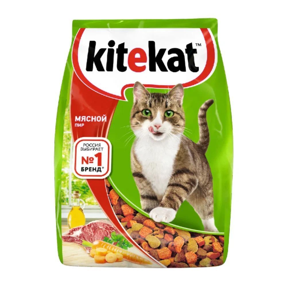 Сухой корм Kitekat для кошек Мясной пир 800 г