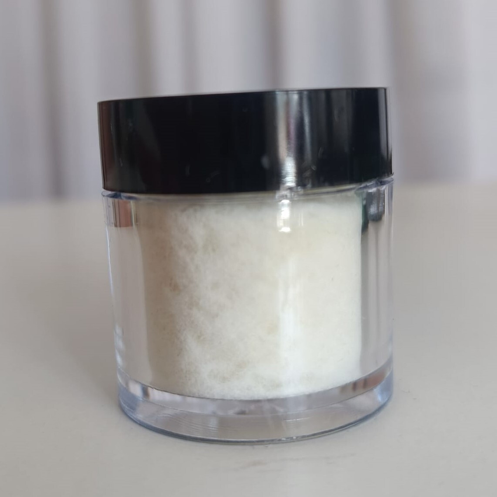 Флок китайский в баночке бело-бежевый