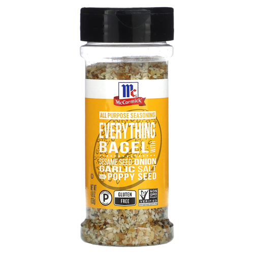 McCormick, универсальная приправа, бейгл с кунжутом, луком, чесночной солью и маком, 136 г (4,8 унции)