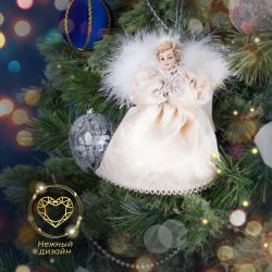 Елочное украшение Ангел Мерри Золото