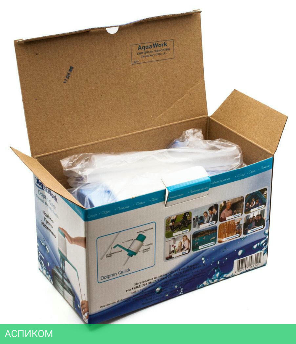 Помпа для воды AquaWork Дельфин Квик голубой/белый (24546)