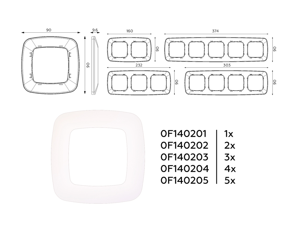 OF140204 Рамка OMEGA Ecta (Жемчуг) 4-ая