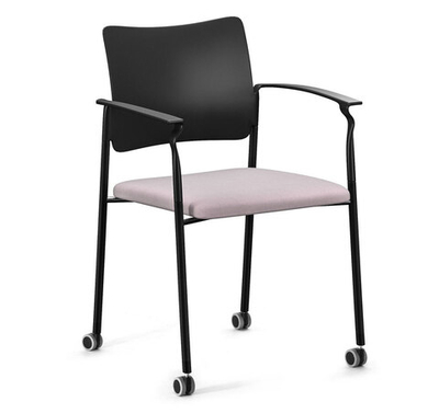 PINKO Кресло на ч.колес, с/под ЧЕРНЫЙ/СЕРЫЙ/ЧЕРНЫЙ