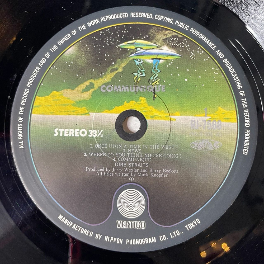 Винтажная виниловая пластинка LP Dire Straits Communique (Japan 1979) (No Obi) Lady Writer