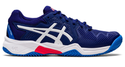 детские Кроссовки теннисные Asics Gel-Resolution 8 Clay GS - dive blue/white