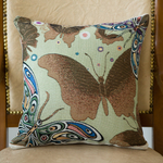 Декоративный гобеленовый чехол для интерьерной подушки Бабочка тень 38х38