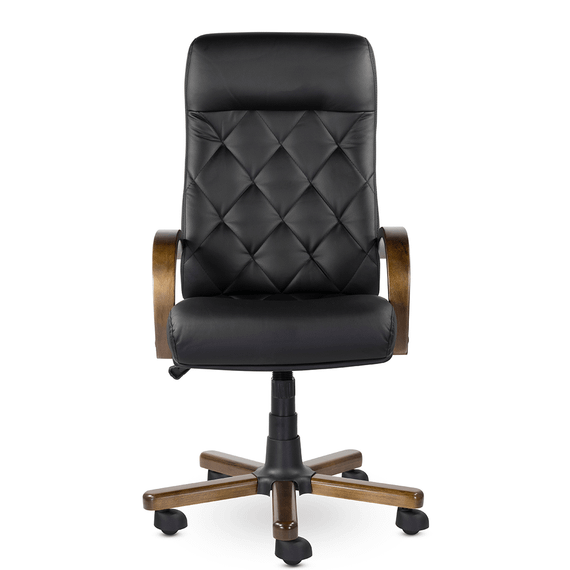 Кресло К-10 Верона В дерево D8 (темный орех) К01 (черный)