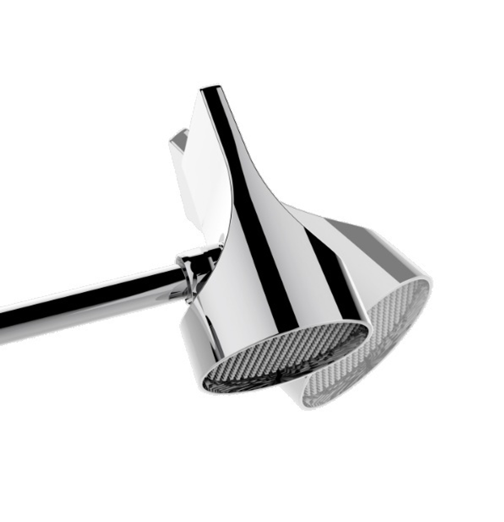 Bossini Apice душ верхний, поворотный, настенный держатель Ø100 мм, цвет чёрный матовый