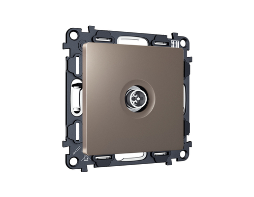 MA643005 Комплект механизма TV розетки оконечной экранированной 5-1000MHz 3dB ALFA Темная бронза матовый QUANT (AP6430, VM199)