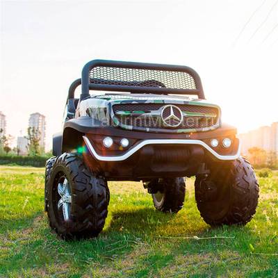 Детский электромобиль "Mercedes" UNIMOG зеленый