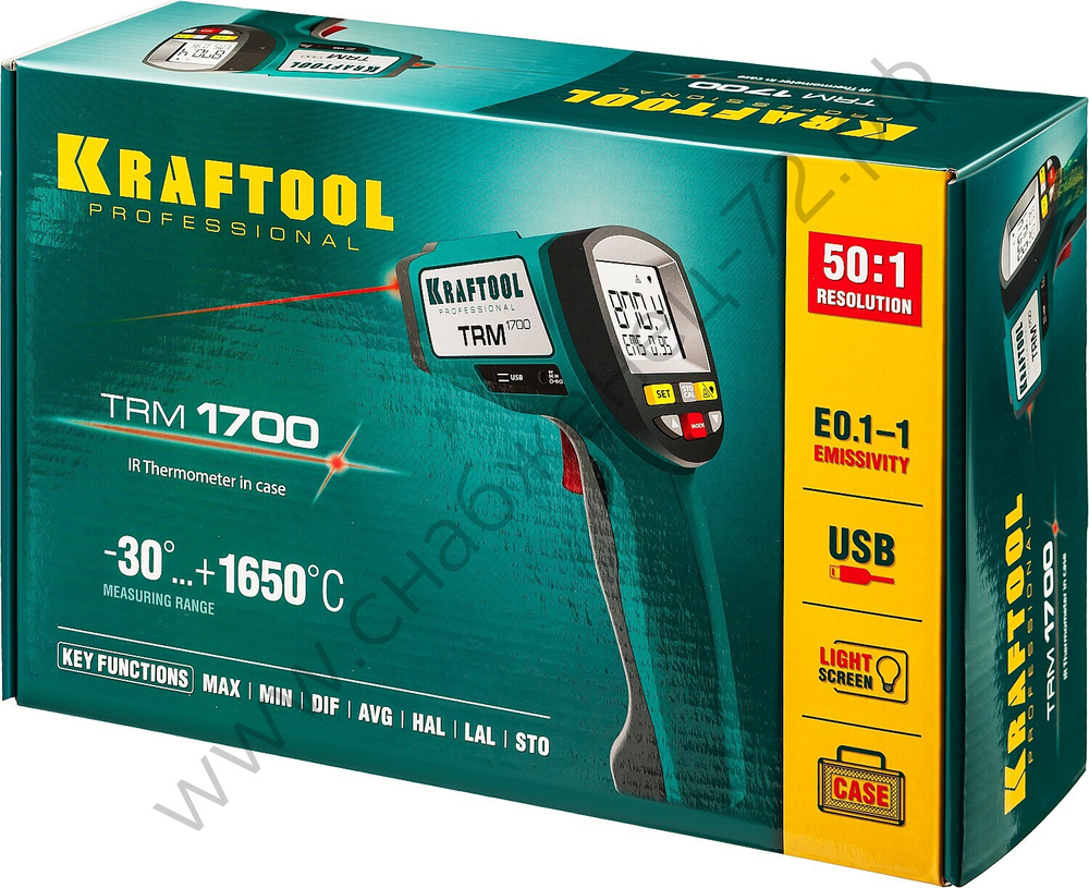 KRAFTOOL TRM-1700 -30°+1650°с, Пирометр (45701-1650)