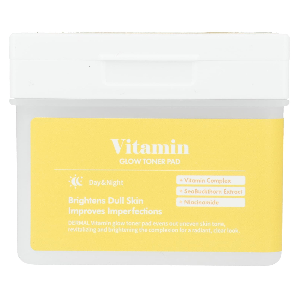 Dermal, Vitamin Glow Toner Pad, 120 ватных дисков
