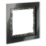 Рамка стеклянная VOLTUM S70 на 1 пост, (титан, стекло)