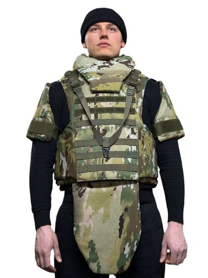 Бронежилет NIJ IIIA "Штурмовой" с полной защитой тела (Мультикам) - баллистические вставки