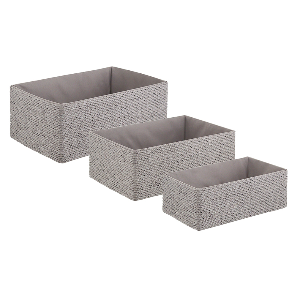 Корзина для хранения Bergenson Bjorn Lian 34х22х14см светло-серая