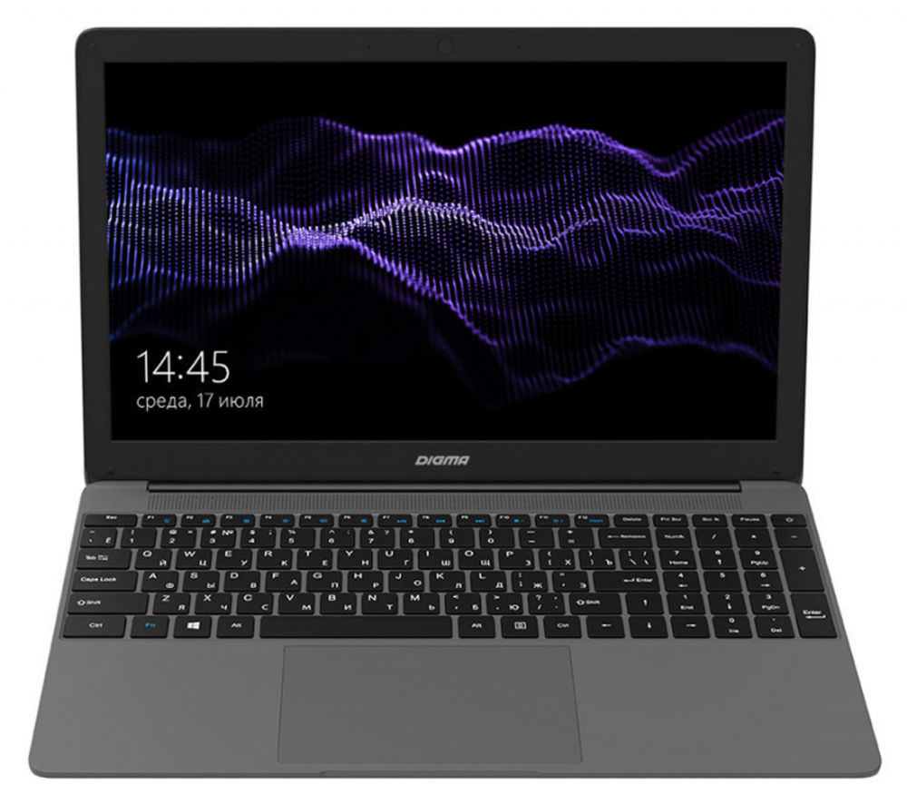 Ноутбук Digma EVE 15 P417, 15.6", IPS, Intel Pentium J3710 1.6ГГц, 4ГБ, 128ГБ SSD, Intel HD Graphics 405, Windows 10 Home, ES5063EW, темно-серый