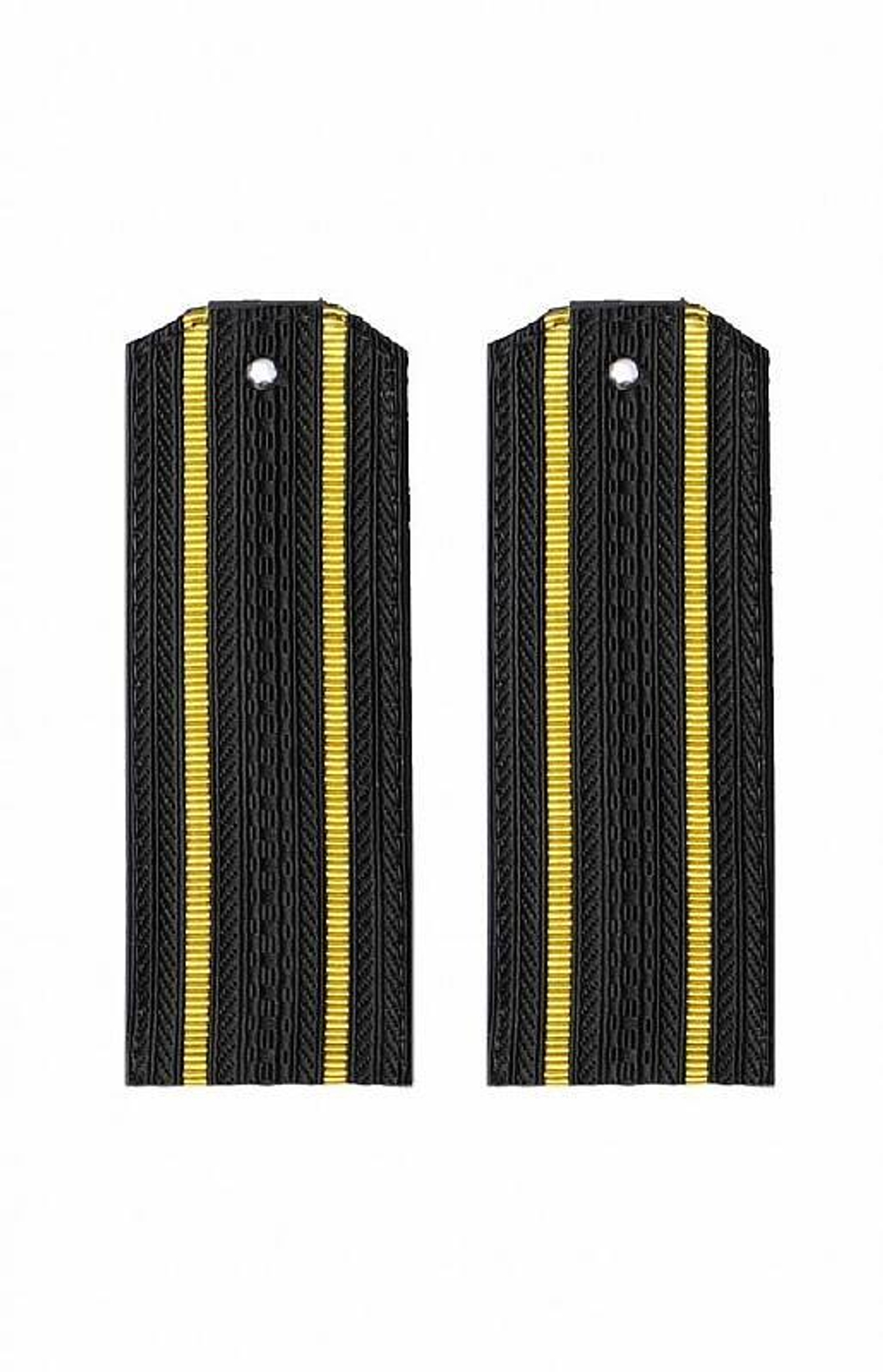 Погоны черные с двумя желтыми просветами