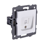 Розетка Ethernet RJ45 Cat.5, белый Kollinger REA-016WH для Aspekt, Eleganz, Reflex