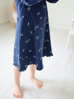 Платье с длинным рукавом Mjölk Navy Flowers