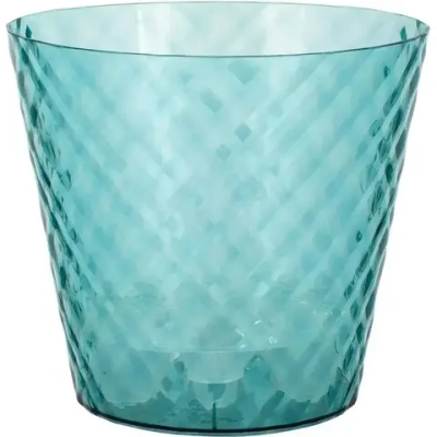 Горшок для цветов InGreen Manhattan Cristallo D160мм, 1,6 л c дренажной вставкой изумрудна