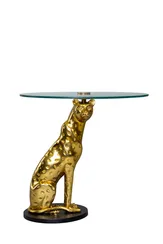 Кофейный стол "Леопард" золото