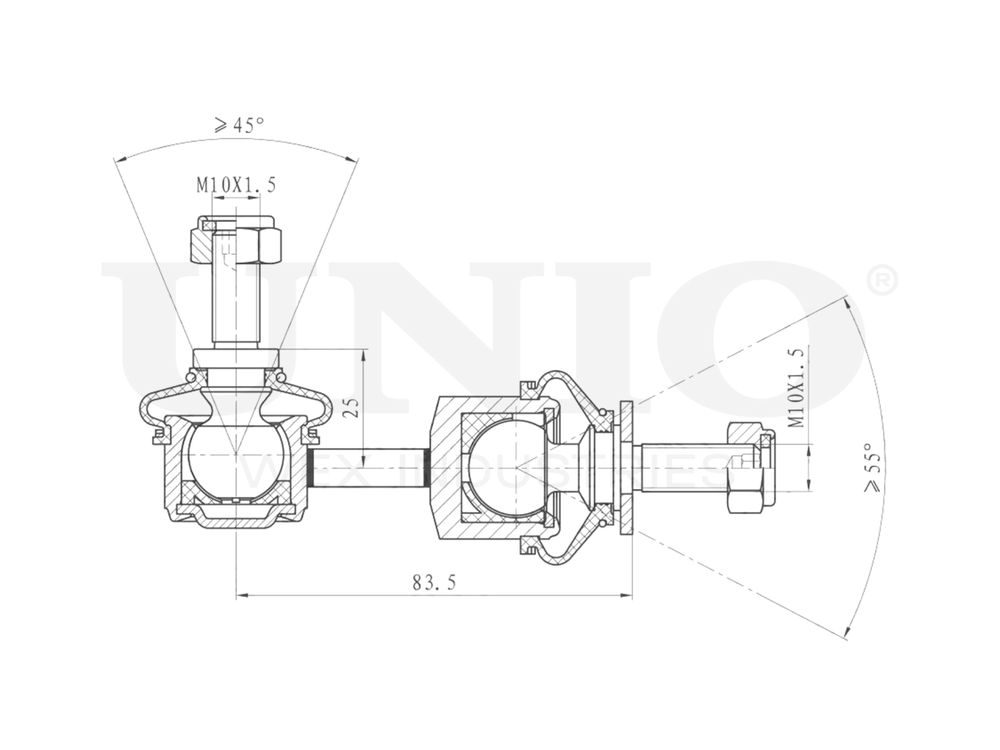 Стойка стабилизатора задняя UNIO SSP-50223