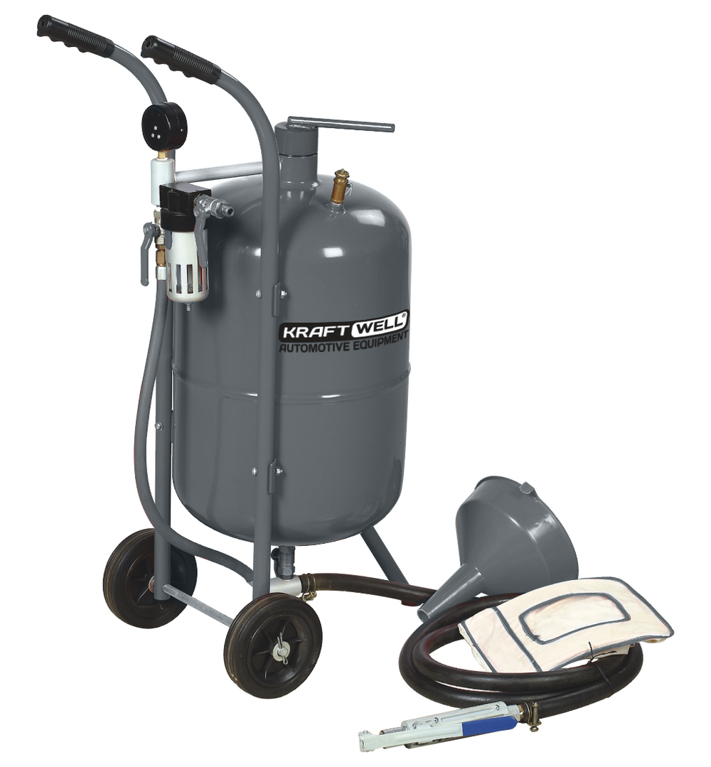 KraftWell KRW-SB10H Установка пескоструйная 37 л мобильная
