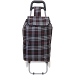 Тележка хозяйственная с сумкой (88*34*30см, колеса 16 см,грузоподъемность до 30 кг) клетчатая DC-306