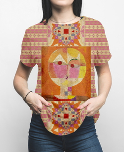 Футболка с принитом - живопись Пауль Клее "Сенекио"