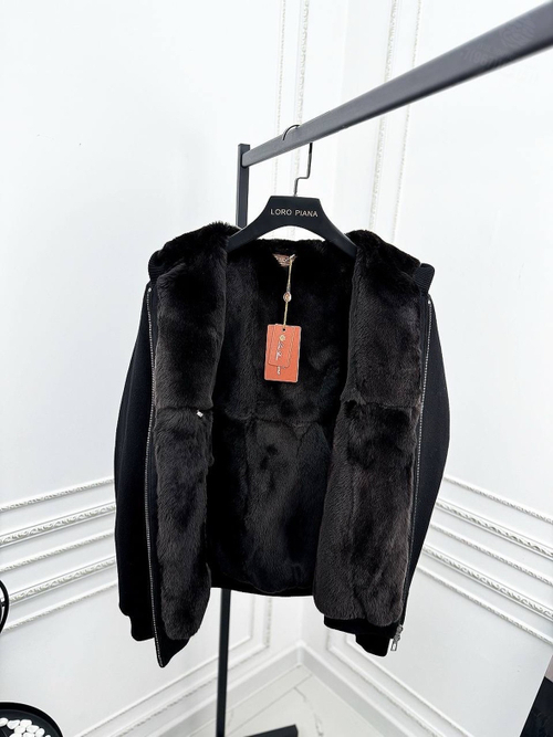 Кашемировый бомбер с мехом Loro Piana