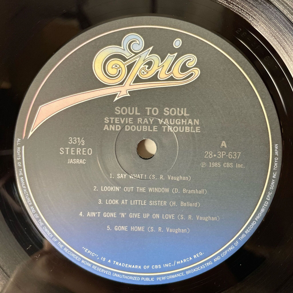 Винтажная виниловая пластинка LP Stevie Ray Vaughan And Double Trouble Soul To Soul (Japan 1985) (Obi)