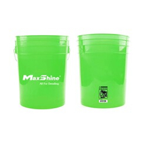 Ведро пластиковое, прозрачное, зеленое, 20 литров MaxShine, MSB002-GN