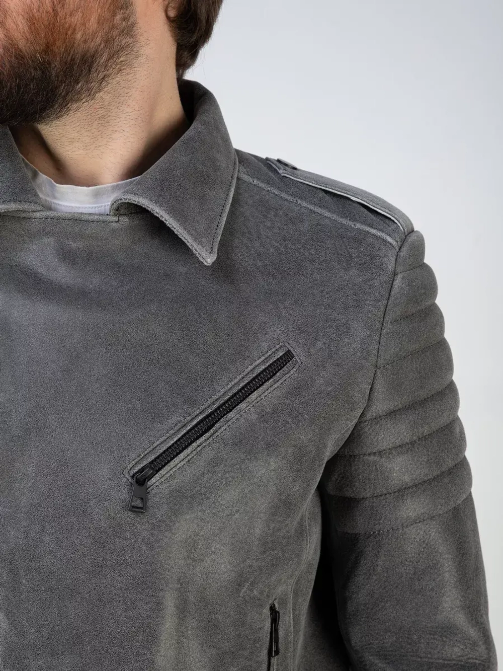 Кожаная куртка демисезонная косуха