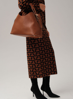 Кожаная сумка Deboro 30982 фундук