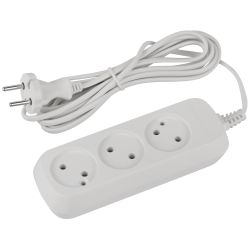 Удлинитель электрический ЭРА UDL-6-330 Greenline 3 розетки без заземления 3м ШВВП 2x0.75мм2