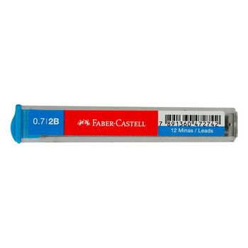 Грифели Faber-Castell "Super-Polymer" для карандаша 0,7 мм 12 шт 2B (521702)