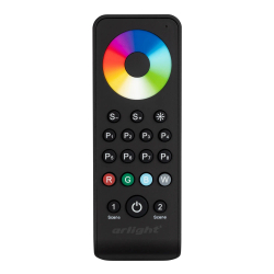 Пульт SMART-R43-RGBW Black (1 зона, 2.4G) (Arlight, IP20 Пластик, 5 лет) 031937
