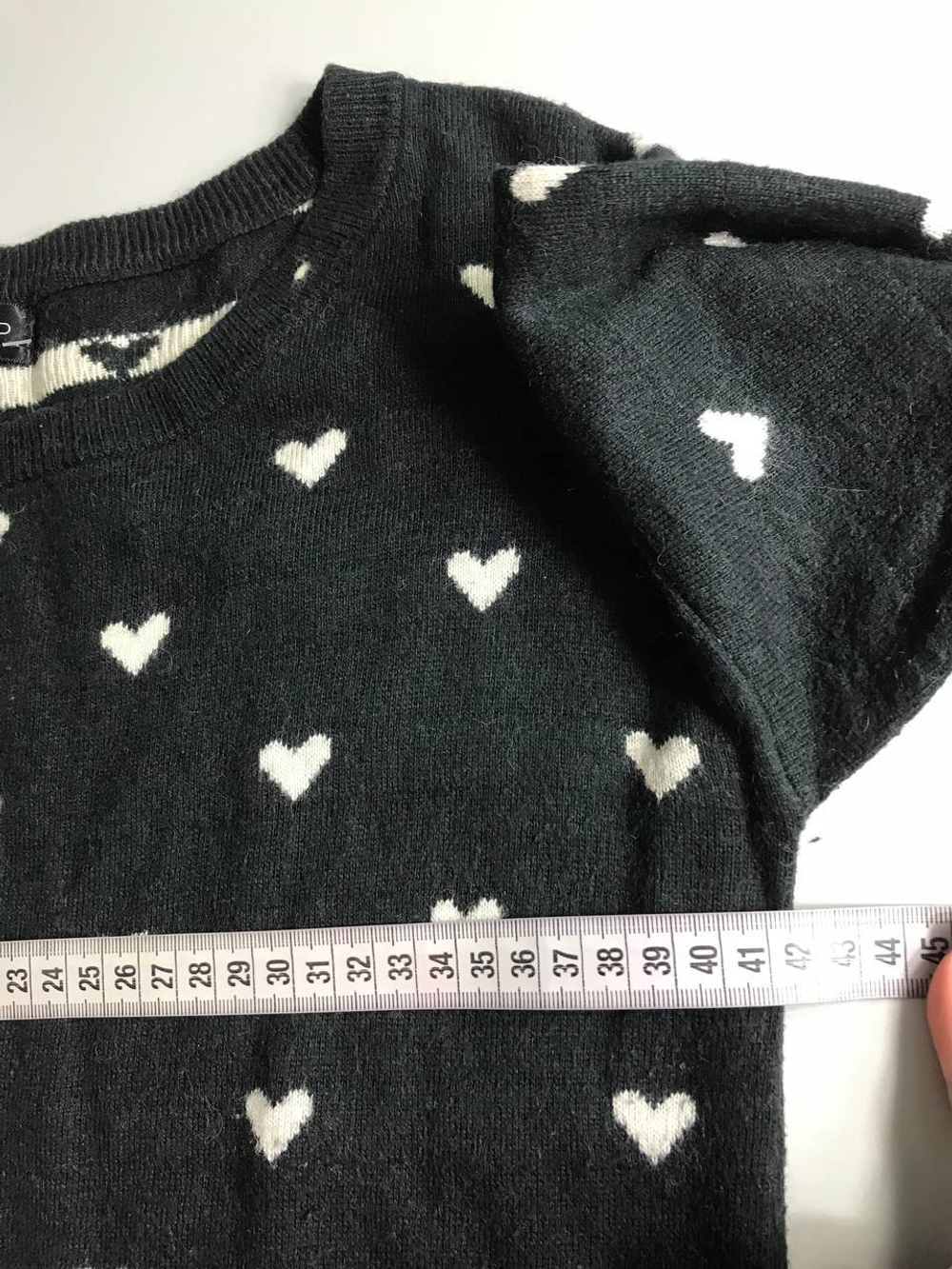Джемпер Topshop с сердечками, маркировка 36, визуально на 42 размер