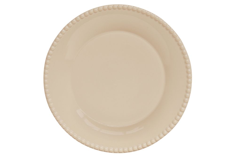 Тарелка обеденная Tiffany, бежевая, 26 см
