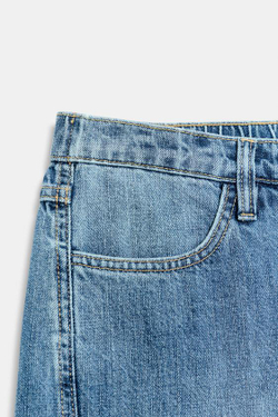 ZARA ДЖИНСЫ Z1975 WIDE LEG С ВЫСОКОЙ ПОСАДКОЙ, ВЫЦВЕТШИЙ СИНИЙ