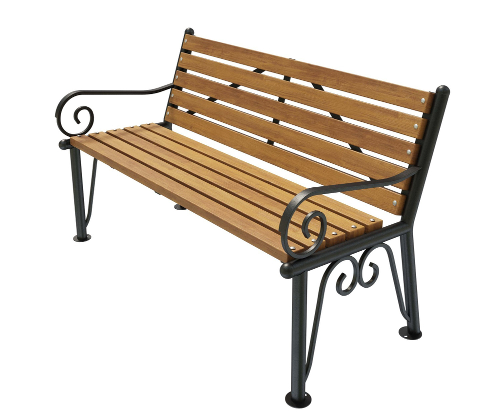Скамейка стальная «Узоры»