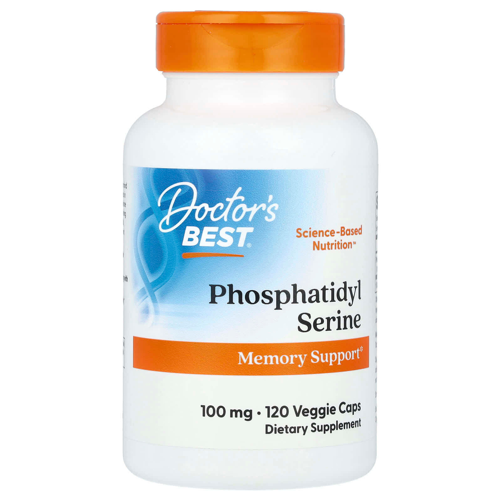 Doctor's Best, фосфатидилсерин, 100 мг, 120 растительных капсул