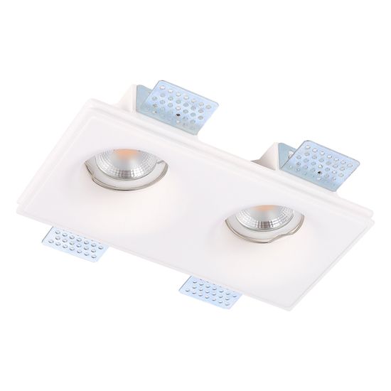 ST254.328.02 Св-к встр. из гипса Белый GU10 2*50W IP20 L200xW100xH45 180-240V Без ламп Встраиваемые светильники