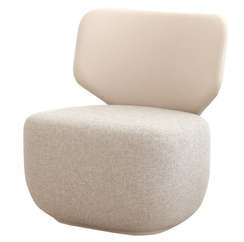 Кресло Ellipse E5.2 (молочный, экокожа, рогожка)